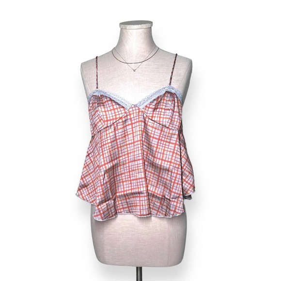 Free People Pink Plaid Camisole - Picture 2 of 10